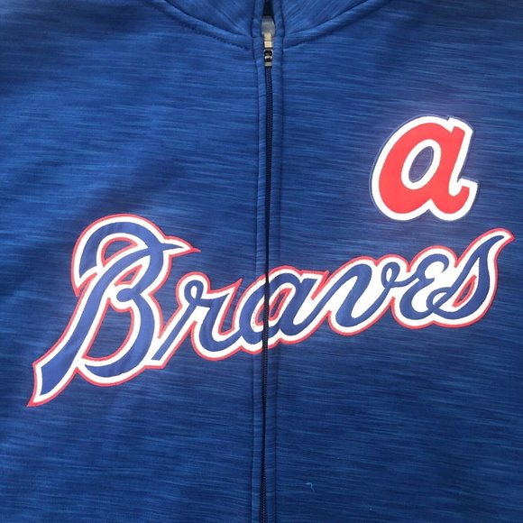 Cooperstown Collection MLB Atlanta Braves Baseball Blue Red Track Jacket Sz 6XL - Picture 4 of 5